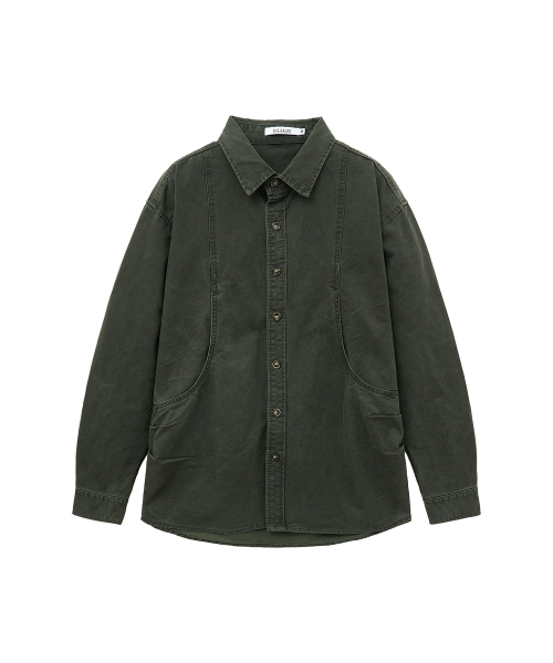 Big Unionの「ビッグポケットプリーツシャツジャケット（カーキ）（シャツ/ブラウス・メンズ・その他・S/M/L）」の2枚目の写真