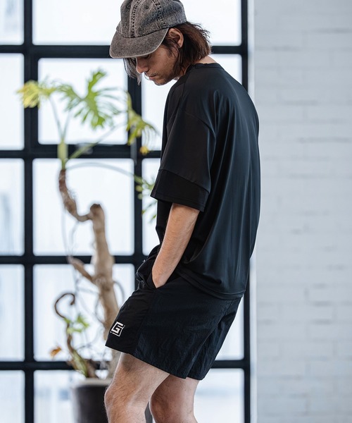 CAMBIO(カンビオ)の「mt10187-Mixed Material Random Patchwork Tee Tシャツ(S64526cmb)(Tシャツ/カットソー・メンズ・ホワイト/ブラック・S/M/L)」の6枚目の写真