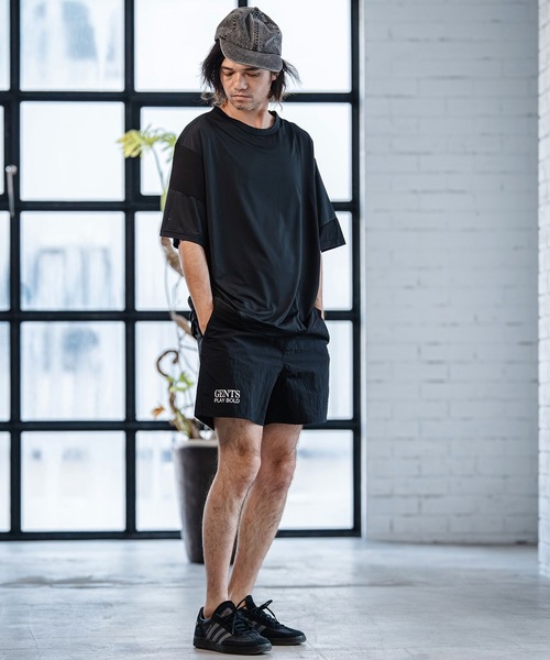 CAMBIO(カンビオ)の「mt10187-Mixed Material Random Patchwork Tee Tシャツ(S64526cmb)(Tシャツ/カットソー・メンズ・ホワイト/ブラック・S/M/L)」の7枚目の写真