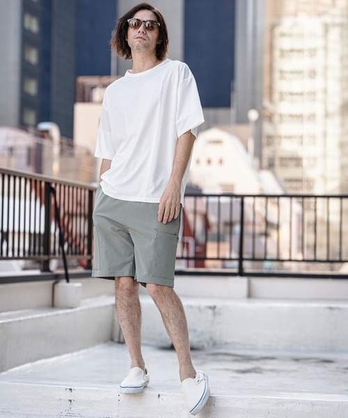 CAMBIO(カンビオ)の「mt10187-Mixed Material Random Patchwork Tee Tシャツ(S64526cmb)(Tシャツ/カットソー・メンズ・ホワイト/ブラック・S/M/L)」の13枚目の写真