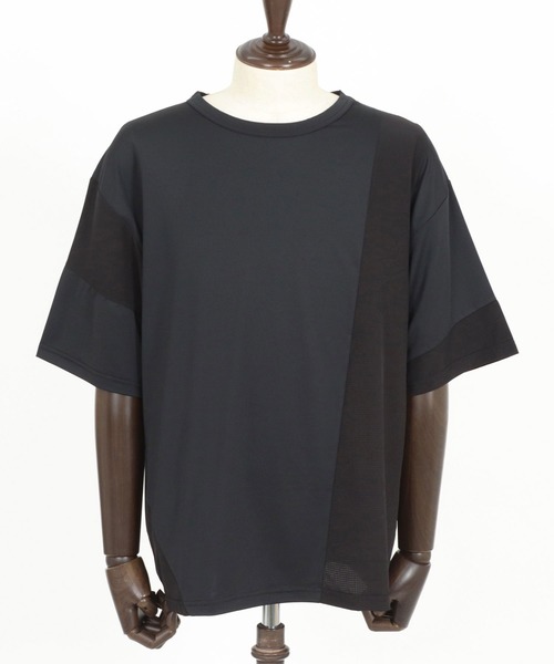 CAMBIO(カンビオ)の「mt10187-Mixed Material Random Patchwork Tee Tシャツ(S64526cmb)(Tシャツ/カットソー・メンズ・ホワイト/ブラック・S/M/L)」の15枚目の写真
