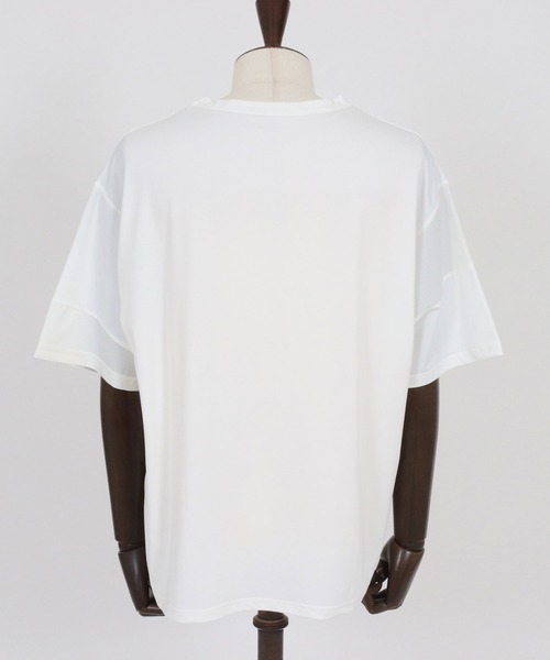 CAMBIO(カンビオ)の「mt10187-Mixed Material Random Patchwork Tee Tシャツ(S64526cmb)(Tシャツ/カットソー・メンズ・ホワイト/ブラック・S/M/L)」の18枚目の写真