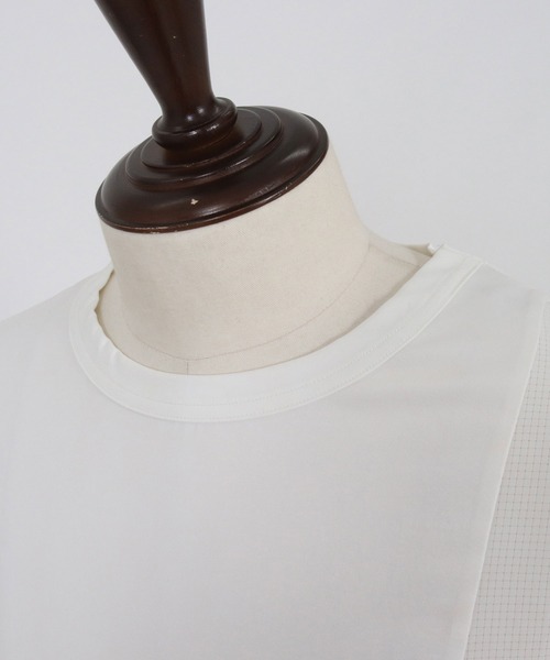 CAMBIO(カンビオ)の「mt10187-Mixed Material Random Patchwork Tee Tシャツ(S64526cmb)(Tシャツ/カットソー・メンズ・ホワイト/ブラック・S/M/L)」の19枚目の写真
