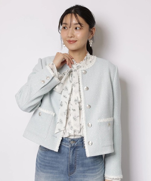 ブレードトリムツイードジャケット（その他アウター）｜JUSGLITTY