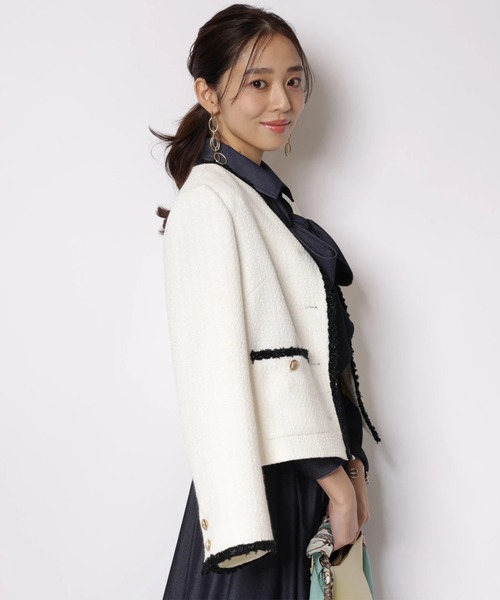 ブレードトリムツイードジャケット（その他アウター）｜JUSGLITTY