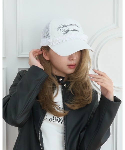 Rhinestone Frill Cap/ラインストーンフリルキャップ（キャップ