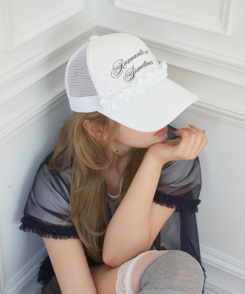 Rhinestone Frill Cap/ラインストーンフリルキャップ（キャップ