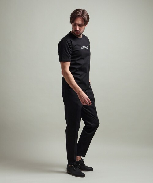 HIDEAWAYS NICOLE(ハイダウェイニコル)の「【HIDEAWAYS BLACK】ガムストレッチブライトシャンブレー イージースラックス(その他パンツ・メンズ・ブラック/ネイビー・XL/M/L/S)」の5枚目の写真