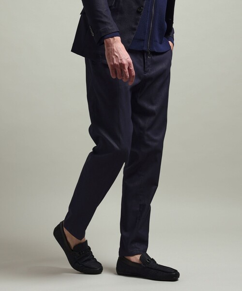 HIDEAWAYS NICOLE(ハイダウェイニコル)の「【HIDEAWAYS BLACK】ガムストレッチブライトシャンブレー イージースラックス(その他パンツ・メンズ・ブラック/ネイビー・XL/M/L/S)」の15枚目の写真