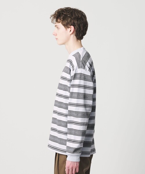 BEAUTY&YOUTH UNITED ARROWS（ビューティーアンドユースユナイテッドアローズ）の「12oz ヘビーウェイト ボーダー クルーネック カットソー（Tシャツ/カットソー・メンズ・ダークグレー/ライトブルー/ホワイト・XL/M/XXL/L/S）」の9枚目の写真