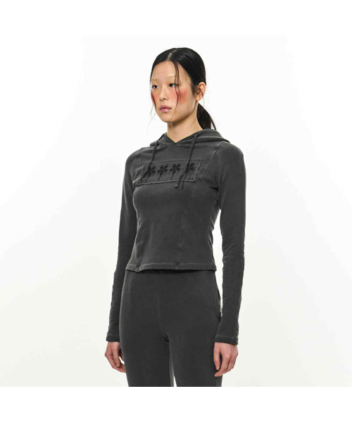 KIMZISU(キムジス)の「Patch Slim Hoodie _ Dark Grey(パーカー・レディース・その他・M/S)」の3枚目の写真