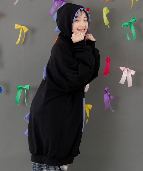 ScoLar Parity（スカラーパリティ）の「353144：ちびドラゴンなりきり変身パーカー（パーカー・レディース・パープル/ブラック・M）」の11枚目の写真