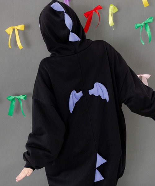 ScoLar Parity（スカラーパリティ）の「353144：ちびドラゴンなりきり変身パーカー（パーカー・レディース・パープル/ブラック・M）」の13枚目の写真