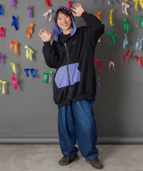 ScoLar Parity（スカラーパリティ）の「353144：ちびドラゴンなりきり変身パーカー（パーカー・レディース・パープル/ブラック・M）」の15枚目の写真