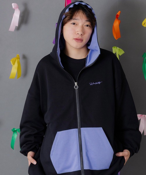 ScoLar Parity（スカラーパリティ）の「353144：ちびドラゴンなりきり変身パーカー（パーカー・レディース・パープル/ブラック・M）」の16枚目の写真