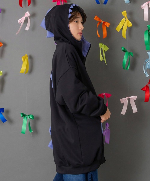 ScoLar Parity（スカラーパリティ）の「353144：ちびドラゴンなりきり変身パーカー（パーカー・レディース・パープル/ブラック・M）」の17枚目の写真