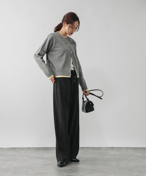 GLOBAL WORK（グローバルワーク）の「スウェットライククルーカーディガン/632604（カーディガン/ボレロ・レディース・レッド/ライトグレー/ネイビー/ベージュ/ダークブラウン/ブラウン/グレイッシュベージュ・LARGE/MEDIUM）」の19枚目の写真