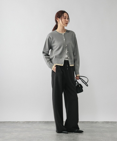 GLOBAL WORK（グローバルワーク）の「スウェットライククルーカーディガン/632604（カーディガン/ボレロ・レディース・レッド/ライトグレー/ネイビー/ベージュ/ダークブラウン/ブラウン/グレイッシュベージュ・LARGE/MEDIUM）」の20枚目の写真