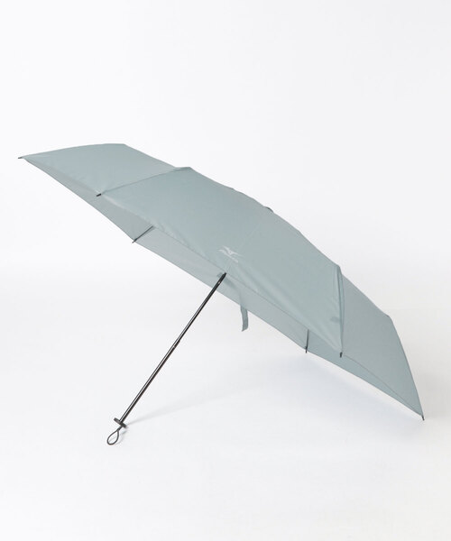 MIZUNO（ミズノ　）の「折りたたみ傘 雨傘 耐風 軽量 ワンポイント ロゴ（折りたたみ傘・メンズ・ブラック/ダークブルー/ライトグレー・FREE）」の2枚目の写真