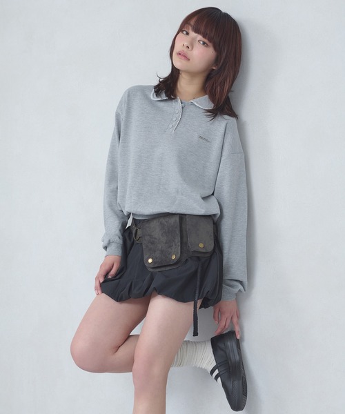 FCMM(エフシーエムエム)の「【日本限定】SWEAT POLO SHIRT / スウェットポロシャツ(スウェット・レディース・ネイビー/アイボリー/グレー・MEDIUM/SMALL)」の6枚目の写真