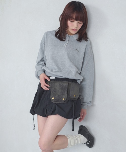FCMM(エフシーエムエム)の「【日本限定】SWEAT POLO SHIRT / スウェットポロシャツ(スウェット・レディース・ネイビー/アイボリー/グレー・MEDIUM/SMALL)」の8枚目の写真