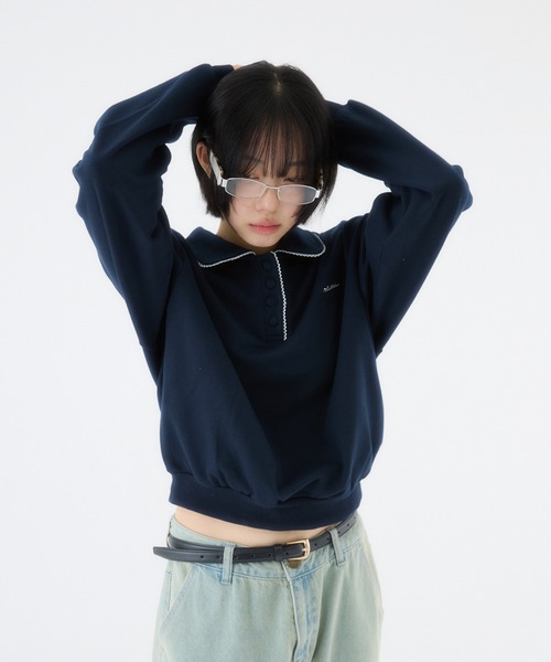 FCMM(エフシーエムエム)の「【日本限定】SWEAT POLO SHIRT / スウェットポロシャツ(スウェット・レディース・ネイビー/アイボリー/グレー・MEDIUM/SMALL)」の20枚目の写真