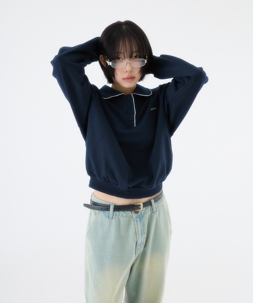 FCMM(エフシーエムエム)の「【日本限定】SWEAT POLO SHIRT / スウェットポロシャツ(スウェット・レディース・ネイビー/アイボリー/グレー・MEDIUM/SMALL)」の21枚目の写真