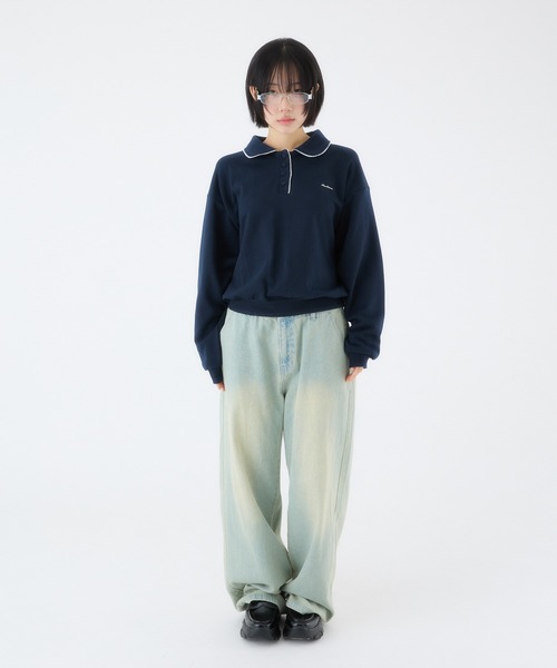 FCMM(エフシーエムエム)の「【日本限定】SWEAT POLO SHIRT / スウェットポロシャツ(スウェット・レディース・ネイビー/アイボリー/グレー・MEDIUM/SMALL)」の22枚目の写真