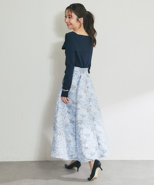 La boutique BonBon（ラブティックボンボン）の「【最強愛されニット】クールタッチUVオフショルニット（ニット/セーター・レディース・サックスブルー/ネイビー/ホワイト/ピンク・FREE）」の21枚目の写真