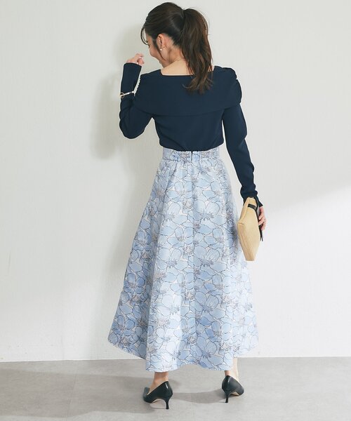 La boutique BonBon（ラブティックボンボン）の「【最強愛されニット】クールタッチUVオフショルニット（ニット/セーター・レディース・サックスブルー/ネイビー/ホワイト/ピンク・FREE）」の22枚目の写真