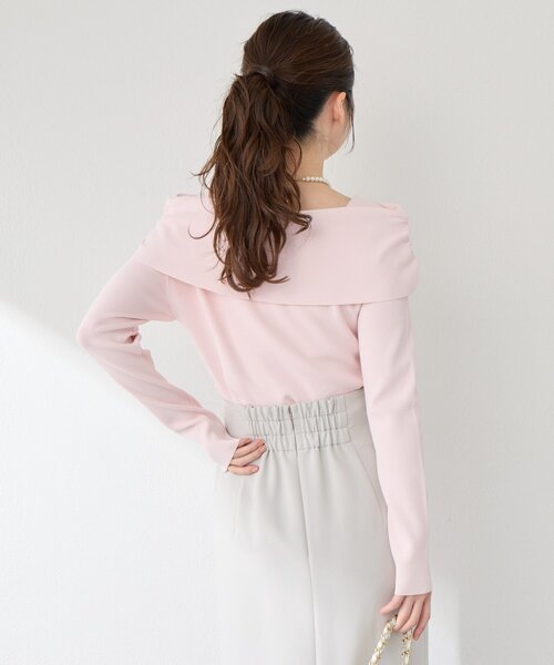 La boutique BonBon(ラブティックボンボン)の「【シリーズ累計お気に入り数1.5万突破!接触冷感・UVカット】クールタッチUVオフショルニット(ニット/セーター・レディース・サックスブルー/ネイビー/ホワイト/ピンク・FREE)」の20枚目の写真