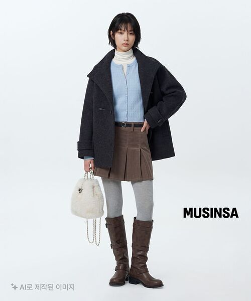 MUSINSA STANDARD WOMAN（ムシンサスタンダードウーマン）の「ウィメンズケーブルラウンドネックカーディガン[スカイブルー]（カーディガン/ボレロ・レディース・その他・SMALL/MEDIUM/LARGE/X-SMALL）」の8枚目の写真