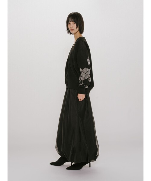 MIDIUMISOLID（ミディウミソリッド）の「MIDIUMISOLID for Ladies シアーロングバルーンスカート（スカート・レディース・ブラック/チャコールグレー/ピンク・FREE）」の10枚目の写真