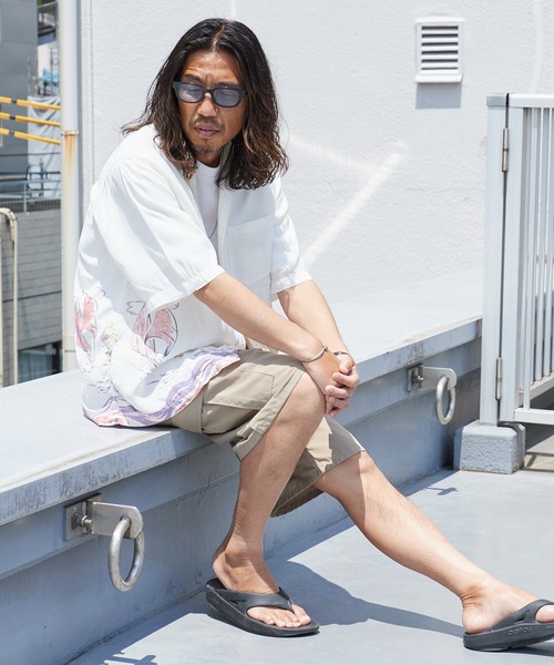 REMI RELIEF(レミレリーフ)の「REMI RELIEF/レミレリーフ レーヨンアロハシャツ(ヨット総柄) 2026年 夏 夏服(シャツ/ブラウス・メンズ・オフホワイト・M/L/XL)」の12枚目の写真