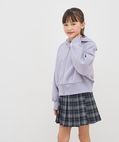 coca（coca）（コカ）の「キッズ　ソフトスウェットジップアップパーカー（パーカー・キッズ・ラベンダー/ブラック・120/130/140/150）」の9枚目の写真