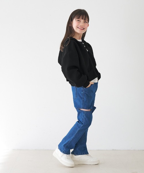 coca（coca）（コカ）の「キッズ　ソフトスウェットジップアップパーカー（パーカー・キッズ・ラベンダー/ブラック・120/130/140/150）」の16枚目の写真