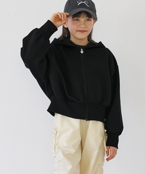 coca（coca）（コカ）の「キッズ　ソフトスウェットジップアップパーカー（パーカー・キッズ・ラベンダー/ブラック・120/130/140/150）」の18枚目の写真