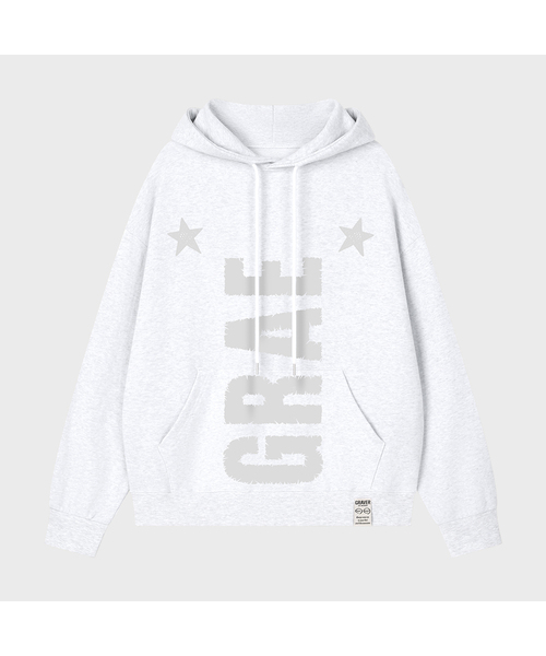 [Unisex] GRAE‑STAR — фудпарка мелранжевый хеви‑вайт