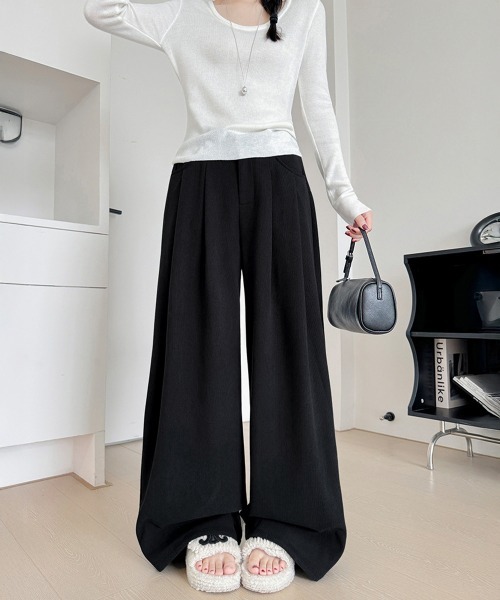 Miniministore（ミニミニストア）の「コーデュロイパンツレディースワイドパンツ（その他パンツ・レディース・ダークブラウン/ブラウン/アイボリー/ブラック/ベージュ・FREE）」の10枚目の写真