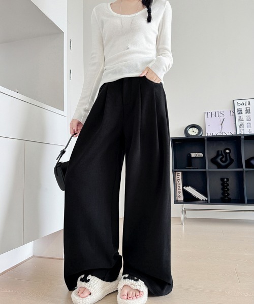 Miniministore（ミニミニストア）の「コーデュロイパンツレディースワイドパンツ（その他パンツ・レディース・ダークブラウン/ブラウン/アイボリー/ブラック/ベージュ・FREE）」の11枚目の写真
