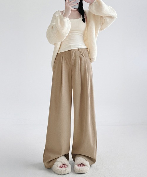 Miniministore（ミニミニストア）の「コーデュロイパンツレディースワイドパンツ（その他パンツ・レディース・ダークブラウン/ブラウン/アイボリー/ブラック/ベージュ・FREE）」の18枚目の写真