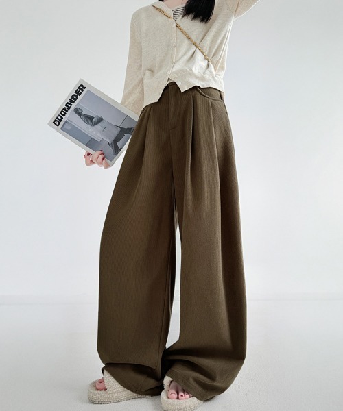 Miniministore（ミニミニストア）の「コーデュロイパンツレディースワイドパンツ（その他パンツ・レディース・ダークブラウン/ブラウン/アイボリー/ブラック/ベージュ・FREE）」の21枚目の写真
