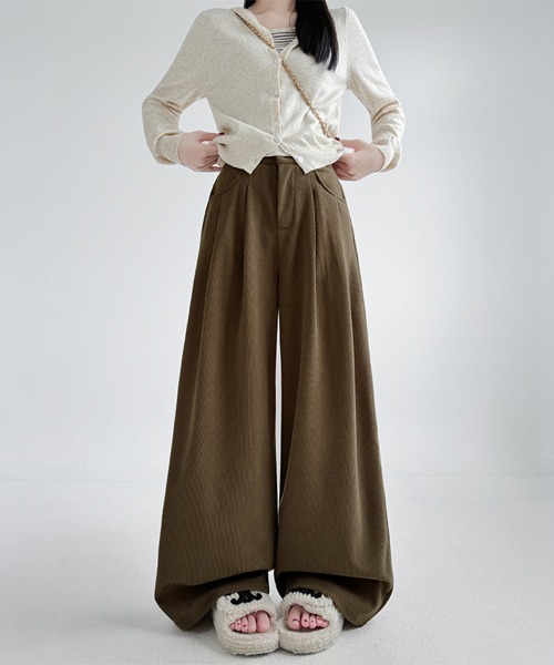 Miniministore（ミニミニストア）の「コーデュロイパンツレディースワイドパンツ（その他パンツ・レディース・ダークブラウン/ブラウン/アイボリー/ブラック/ベージュ・FREE）」の22枚目の写真