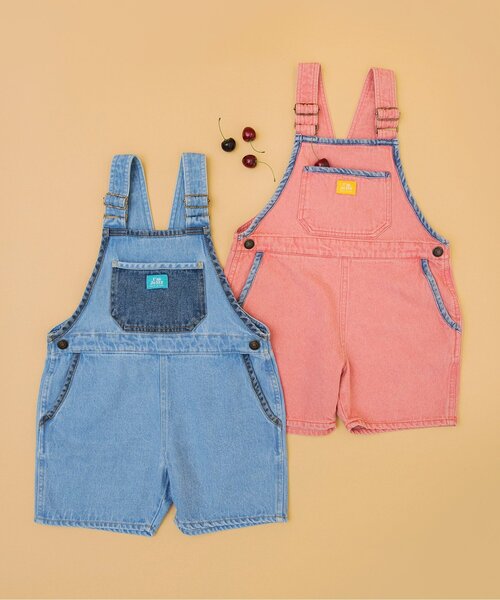 BREEZE(ブリーズ)の「Im Jelly 加工ショートサロペット(サロペット/オーバーオール・キッズ・ピンク/インディゴブルー・90/110/130)」の8枚目の写真