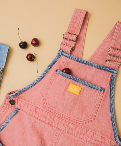 BREEZE(ブリーズ)の「Im Jelly 加工ショートサロペット(サロペット/オーバーオール・キッズ・ピンク/インディゴブルー・90/110/130)」の9枚目の写真