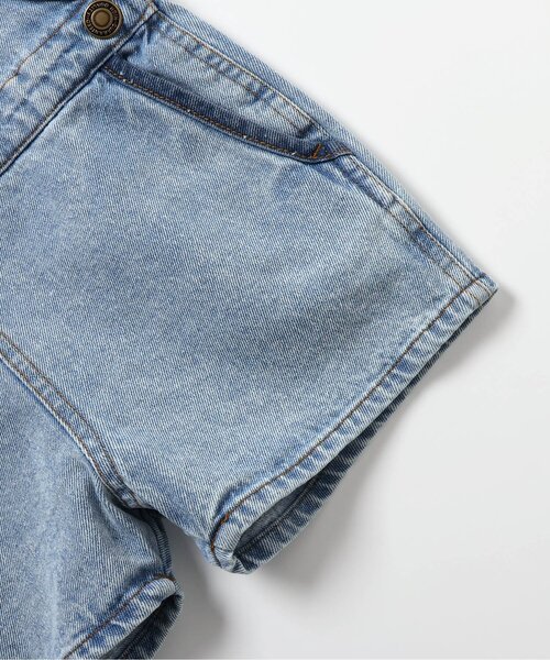 BREEZE(ブリーズ)の「Im Jelly 加工ショートサロペット(サロペット/オーバーオール・キッズ・ピンク/インディゴブルー・90/110/130)」の20枚目の写真