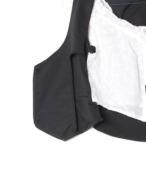 CeLess(セレス)の「Two Piece O-neck Nuffle Blouse / ツーピース Oネック ナッフルブラウス(シャツ/ブラウス・レディース・ブラック・FREE)」の3枚目の写真
