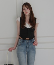 CeLess（セレス）の「Two Piece O-neck Nuffle Blouse / ツーピース Oネック ナッフルブラウス（シャツ/ブラウス）」