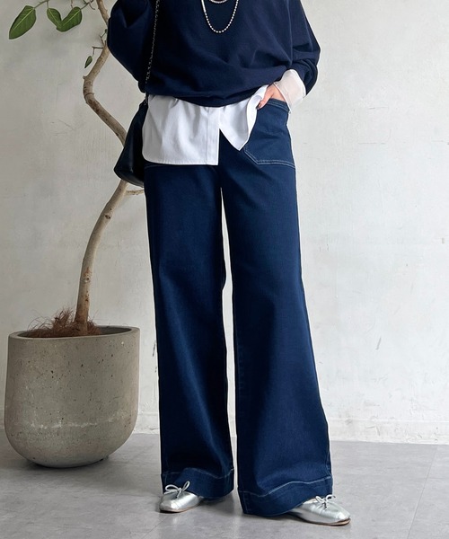 un dix cors(アンディコール)の「ストレートデニム(その他パンツ・レディース・ブルー/インディゴブルー・FREE)」の12枚目の写真