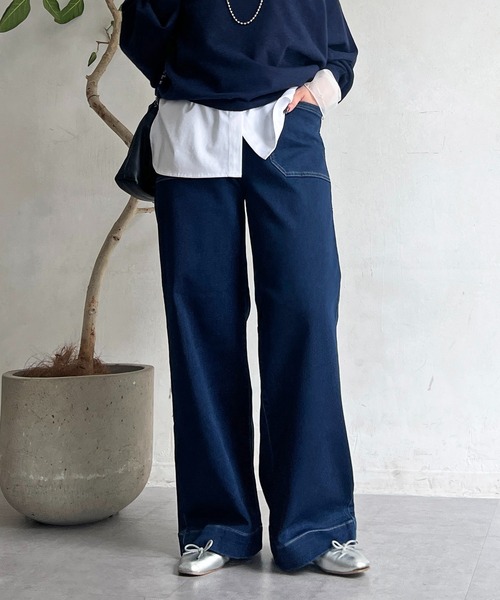 un dix cors(アンディコール)の「ストレートデニム(その他パンツ・レディース・ブルー/インディゴブルー・FREE)」の13枚目の写真